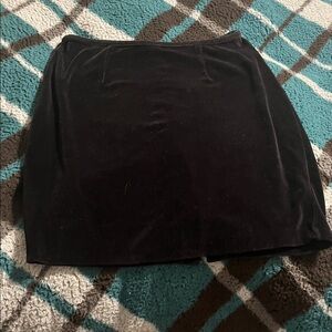 Vintage Ann Taylor Black Velvet Mini Skirt